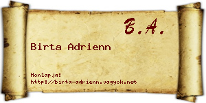 Birta Adrienn névjegykártya